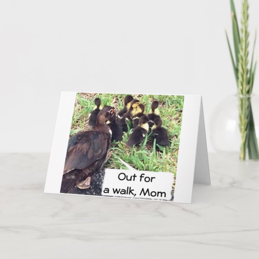 OP DE MOMGEZIN VAN EENDEN ZEGGEN SAMEN GEHAPPY BIR KAART (Voorkant)