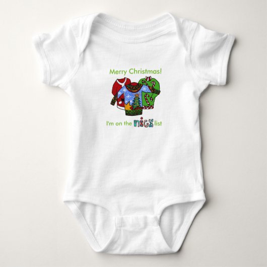 Op de mooie lijst kerstpak romper (Voorkant)