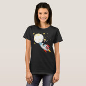 Op de Moon Wallstreetbets Diamond Hands wordt AMC  T-shirt (Voorkant volledig)