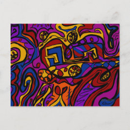 Op de muur briefkaart