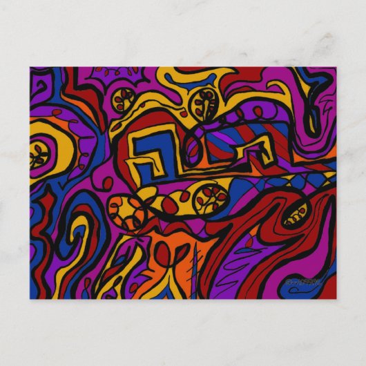 Op de muur briefkaart (Voorkant)