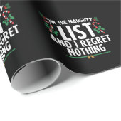 Op de Naughty-lijst betreur ik niets nieuws Cadeaupapier (Rol Hoek)