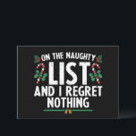 Op de Naughty-lijst betreur ik niets nieuws Kaart<br><div class="desc">Op de Naughty-lijst betreur ik niets nieuws</div>