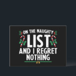Op de Naughty-lijst betreur ik niets nieuws Kaart<br><div class="desc">Op de Naughty-lijst betreur ik niets nieuws</div>