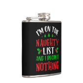 Op de Naughty Lijst Citaat Heupfles (Rechts)