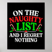 Op de Naughty List betreur ik niets grappigs Poster (Voorkant)