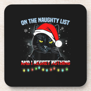 Op de Naughty List en ik betreur het dat er niets  Bier Onderzetter