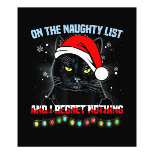 Op de Naughty List en ik betreur het dat er niets Foto Afdruk