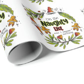 Op de Naughty List en ik betreur niets Cadeaupapier (Rol Hoek)