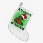 Op de Naughty List en ik betreur niets Kleine Kerstsok (Voorkant (Hangend))