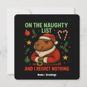 Op de Naughty List en ik betreur niets met Kerstmi Kaart