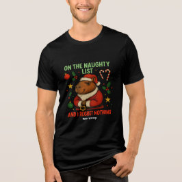 Op de Naughty List en ik betreur niets met Kerstmi Tri-Blend Shirt