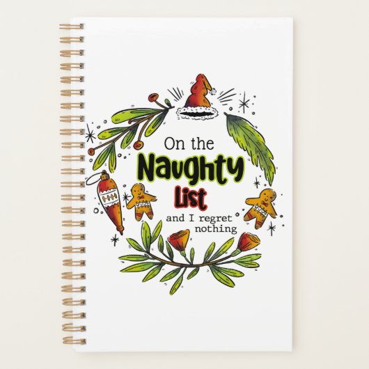 Op de Naughty List en ik betreur niets Planner (Voorkant)