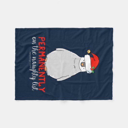 Op de Naughty List Fleece Deken (Voorkant (Horizontaal))