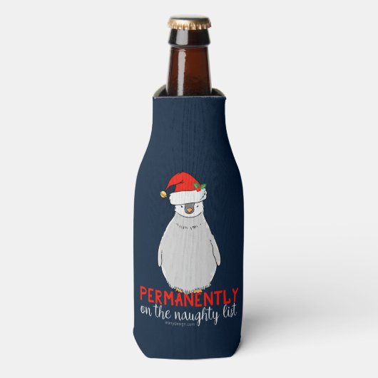 Op de Naughty List Flesjeskoeler (Fles Voorkant)