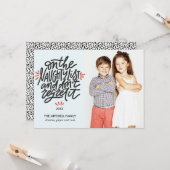 Op de Naughty List | Funny Holiday-fotokaarten Kaart (Voorkant / Achterkant in situ)