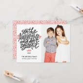 Op de Naughty List | Funny Holiday-fotokaarten Kaart (Voorkant / Achterkant in situ)