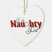 Op de Naughty List Keramisch Ornament (Links)