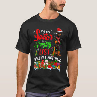 Op de Naughty List Xmas Doberman T-shirt