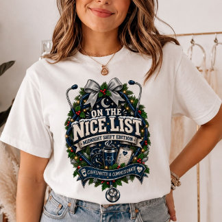 Op De Nice Lijst Middernacht Shift Editie Verpleeg Tri-Blend Shirt