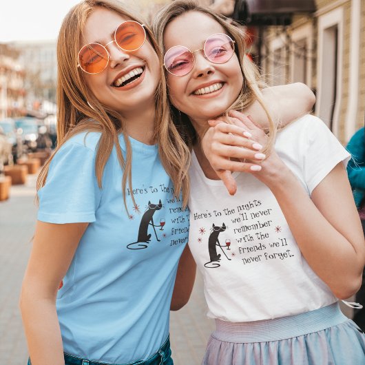 Op de Nights Friends Wine Toast T-shirt