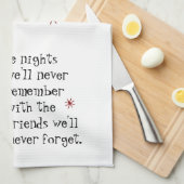 Op de Nights Friends Wine Toast Theedoek (Quarter Fold)