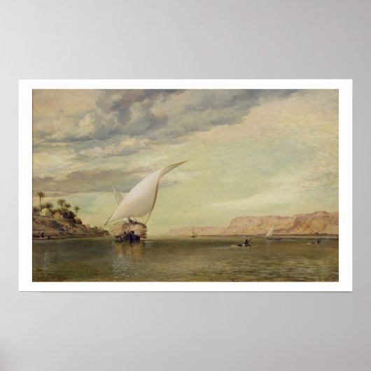 Op de Nijl (olie op canvas) Poster (Voorkant)