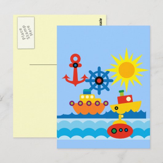 Op de oceaan briefkaart (Voorkant / Achterkant)