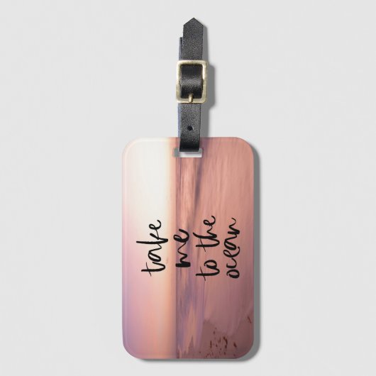 op de oceaan geïnspireerd bagagelabel (Voorkant (verticaal))