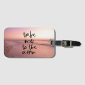 op de oceaan geïnspireerd bagagelabel (Voorkant (horizontaal))