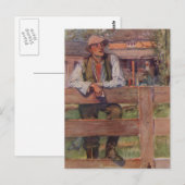 Op de Omheining Briefkaart (Voorkant / Achterkant)