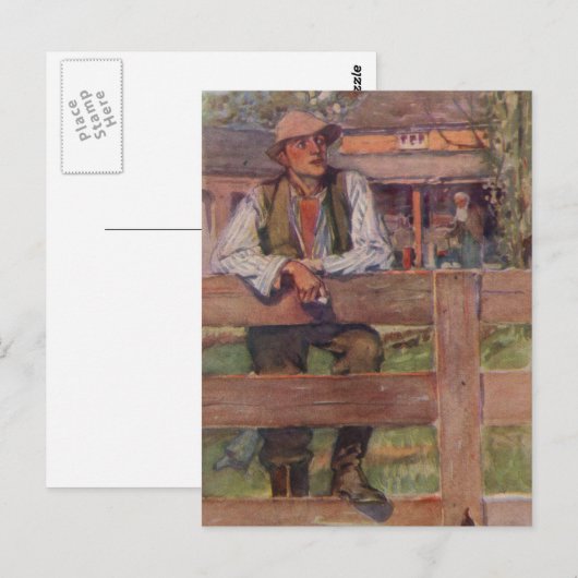 Op de Omheining Briefkaart (Voorkant / Achterkant)