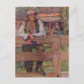 Op de Omheining Briefkaart (Voorkant)