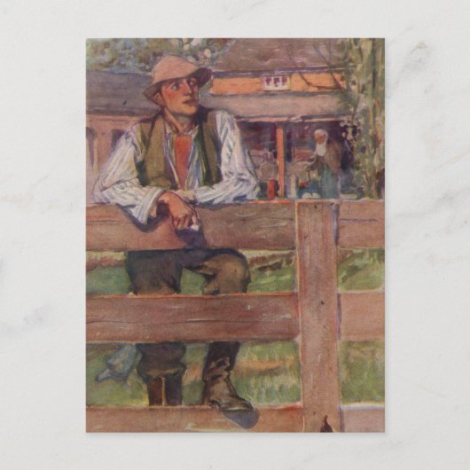 Op de Omheining Briefkaart (Voorkant)