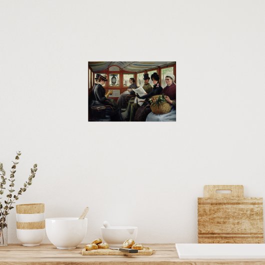 Op de Omnibus, 1880 Poster (Keuken)