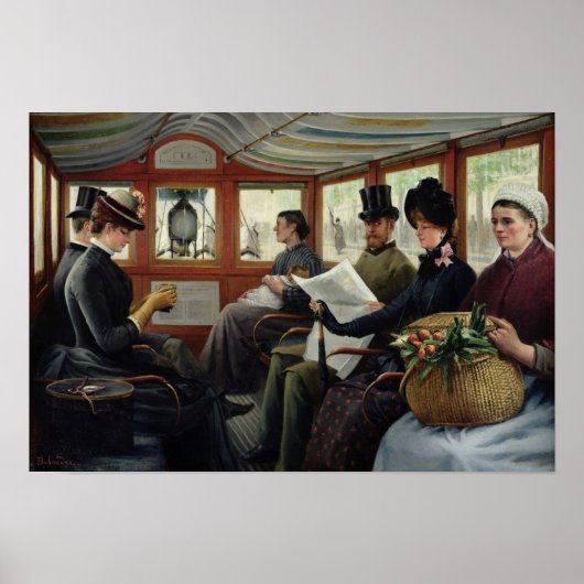 Op de Omnibus, 1880 Poster (Voorkant)