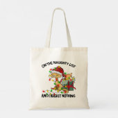 Op de ondeugende lijst, Funny Cat Tote Bag (Achterkant)