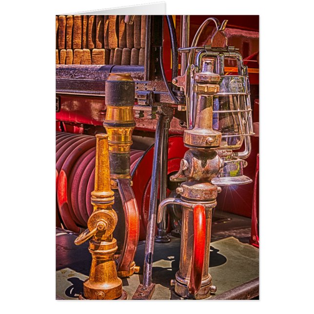 Op de oude vuurtruck (Voorkant)