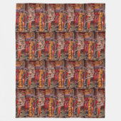 Op de oude vuurtruck fleece deken (Voorkant)