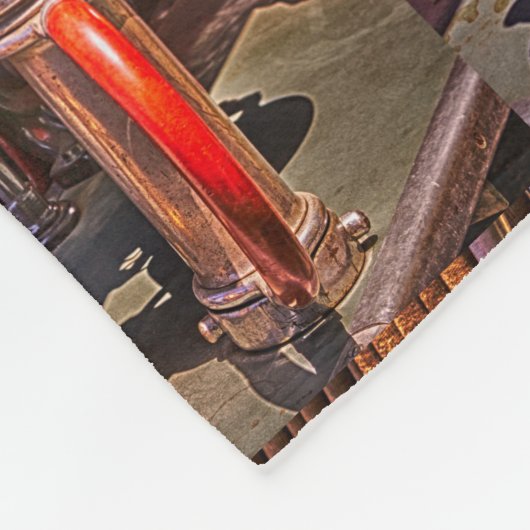 Op de oude vuurtruck fleece deken (Hoek)