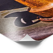 Op de oude vuurtruck foto afdruk (Hoek)