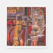 Op de oude vuurtruck servet (Voorkant)