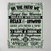 Op de patio poster (Voorkant)