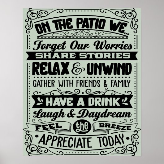 Op de patio poster (Voorkant)