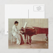 Op de Piano, 1887 (olie op doek) Briefkaart (Voorkant / Achterkant)