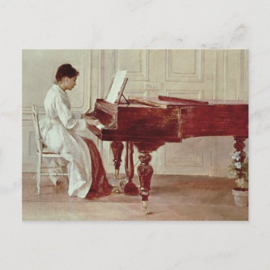 Op de Piano, 1887 (olie op doek) Briefkaart (Voorkant)