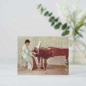 Op de Piano, 1887 (olie op doek) Briefkaart (Staand voorkant)