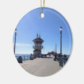Op de pier, Huntington Beach, Californië Keramisch Ornament (Links)