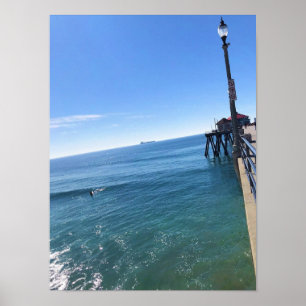 Op de pier, Huntington Beach, Californië Poster