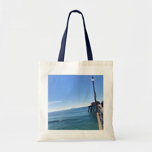 Op de pier, Huntington Beach, Californië Tote Bag (Voorkant)